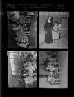 School Christmas party (4 Negatives) (December 21, 1957) [Sleeve 22, Folder d, Box 13]
